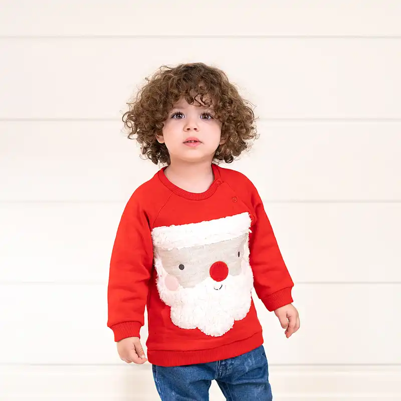 ست سویشرت و شلوار نوزادی پسرانه ایندیگو مدل 22216 رنگ قرمز