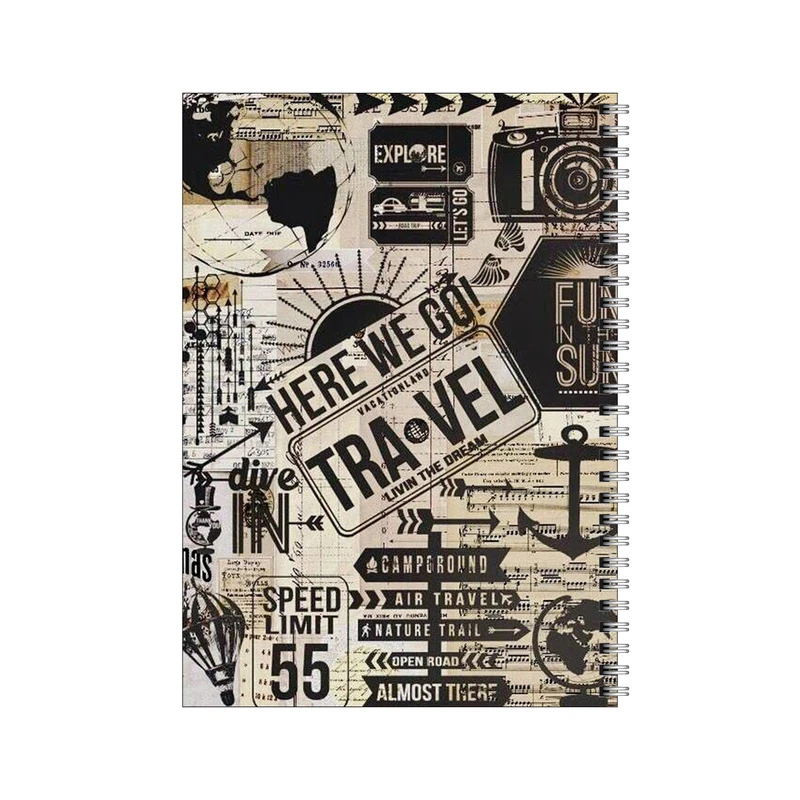 دفتر مشق 80 برگ بامبیلیپ طرح سفر و جهانگرد کد 9159411