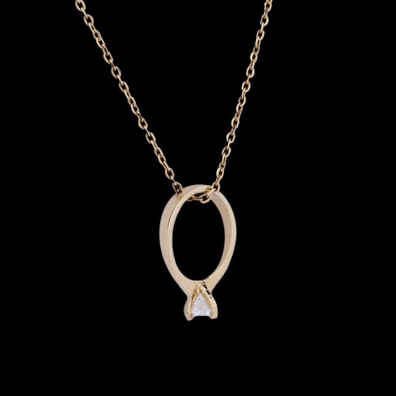 گردنبند طلا 18 عیار زنانه تاج مدل G92