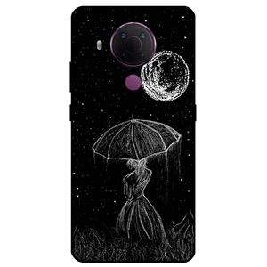 Megafone Girl and Moon 1369 Cover For Nokia 5.4