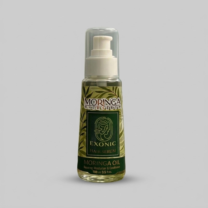 سرم مو اکسونیک مدل مورینگا حجم 100 میلی‌لیتر، مؤثر در برطرف کننده وز مو و حاوی ویتامین‌های تقویتی