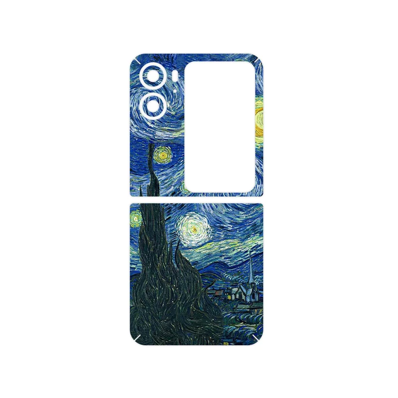 برچسب پوششی ماهوت مدل The Starry Night of van Gogh مناسب برای گوشی موبایل اپو Find N2 Flip