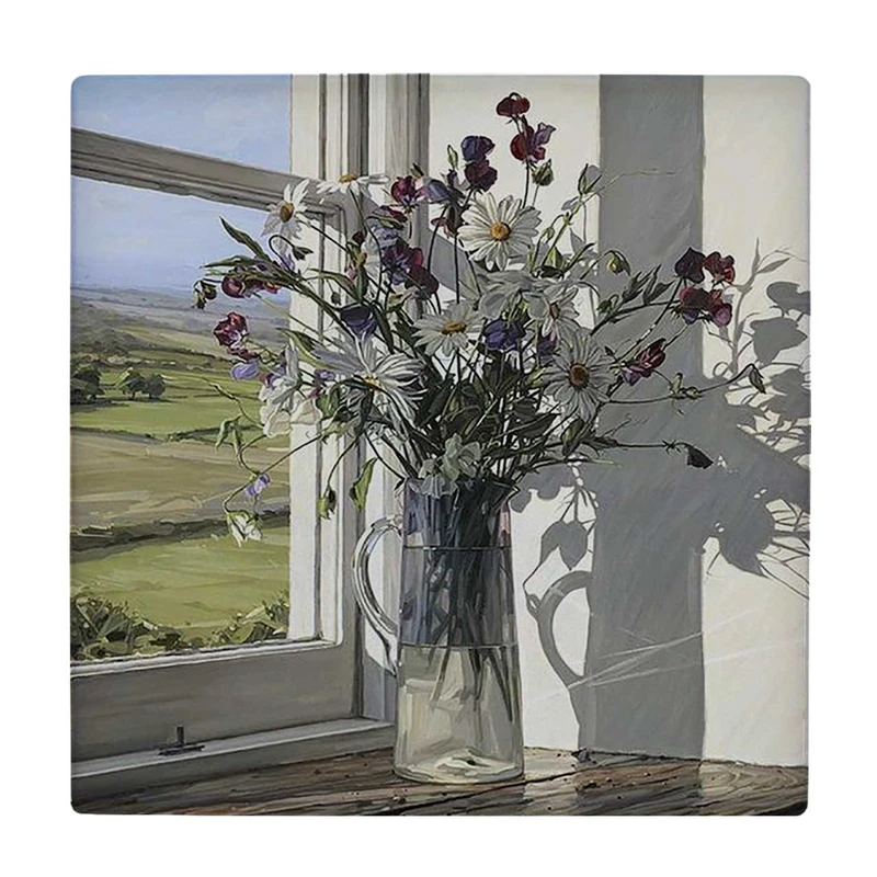  زیر لیوانی  طرح گلدان گل پشت پنجره کد    5927706_4635