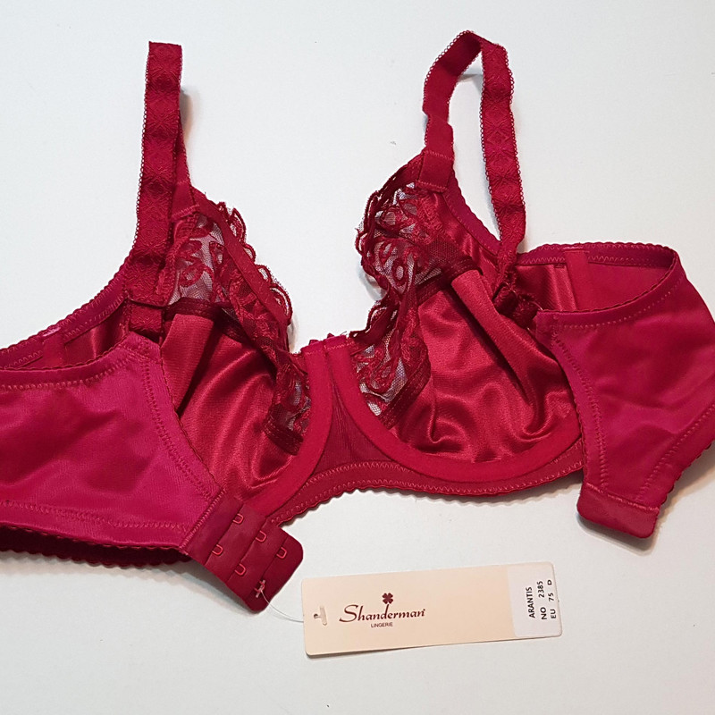 سوتین زنانه شاندرمن مدل فنردار کد 5080-2385-610 رنگ زرشکی