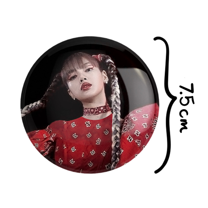 آینه جیبی خندالو مدل لیسا بلک پینک Black Pink  کد 14315