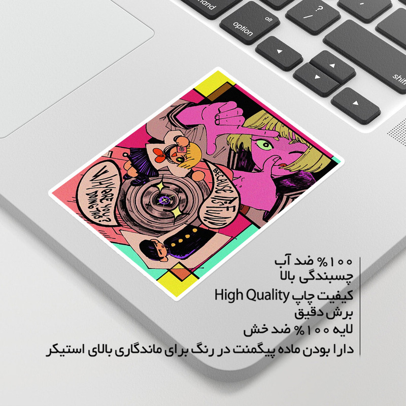 استیکر لپ تاپ ماسا دیزاین طرح ANIME مدل STKA0064