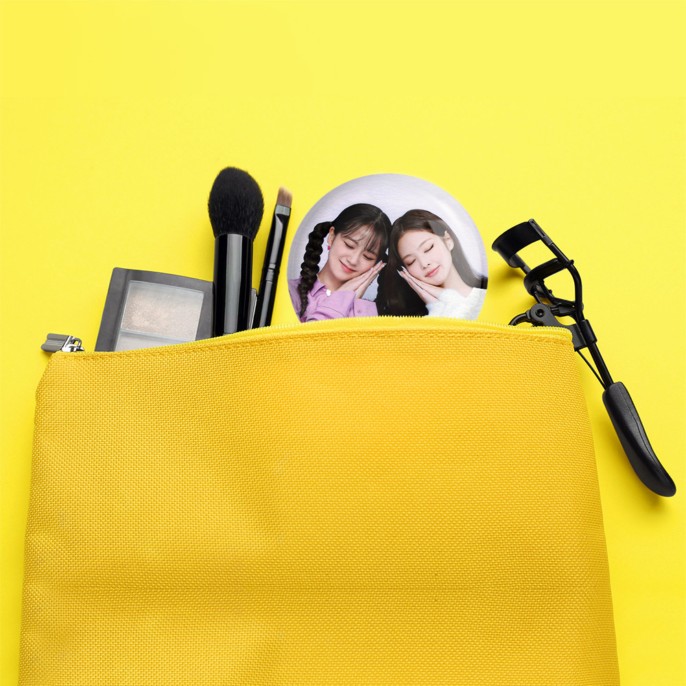 آینه جیبی خندالو مدل جنی و جیسو گروه بلک پینک Black Pink  کد 16735