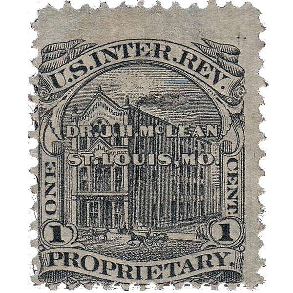 تمبر یادگاری مدل مهر نخورده مالیاتی سال 1861 کد RS170b