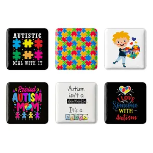 مگنت خندالو طرح اتیسم Autism کد 1728B مجموعه 6 عددی
