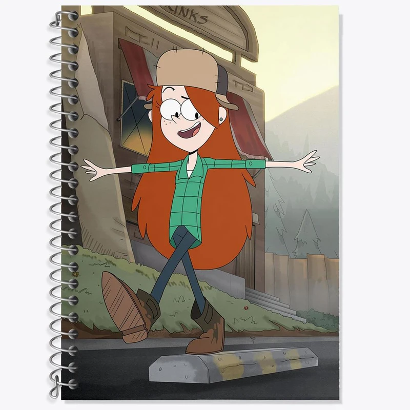 دفتر لغت 50 برگ خندالو مدل وندی انیمیشن آبشار جاذبه Gravity Falls کد 26089