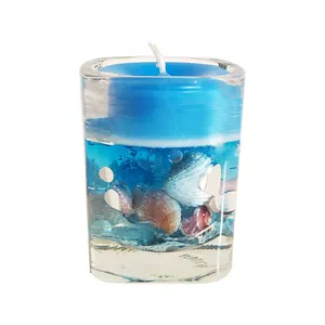  شمع لیوانی هیوا مدل آکواریومی طرح دریا کد 60