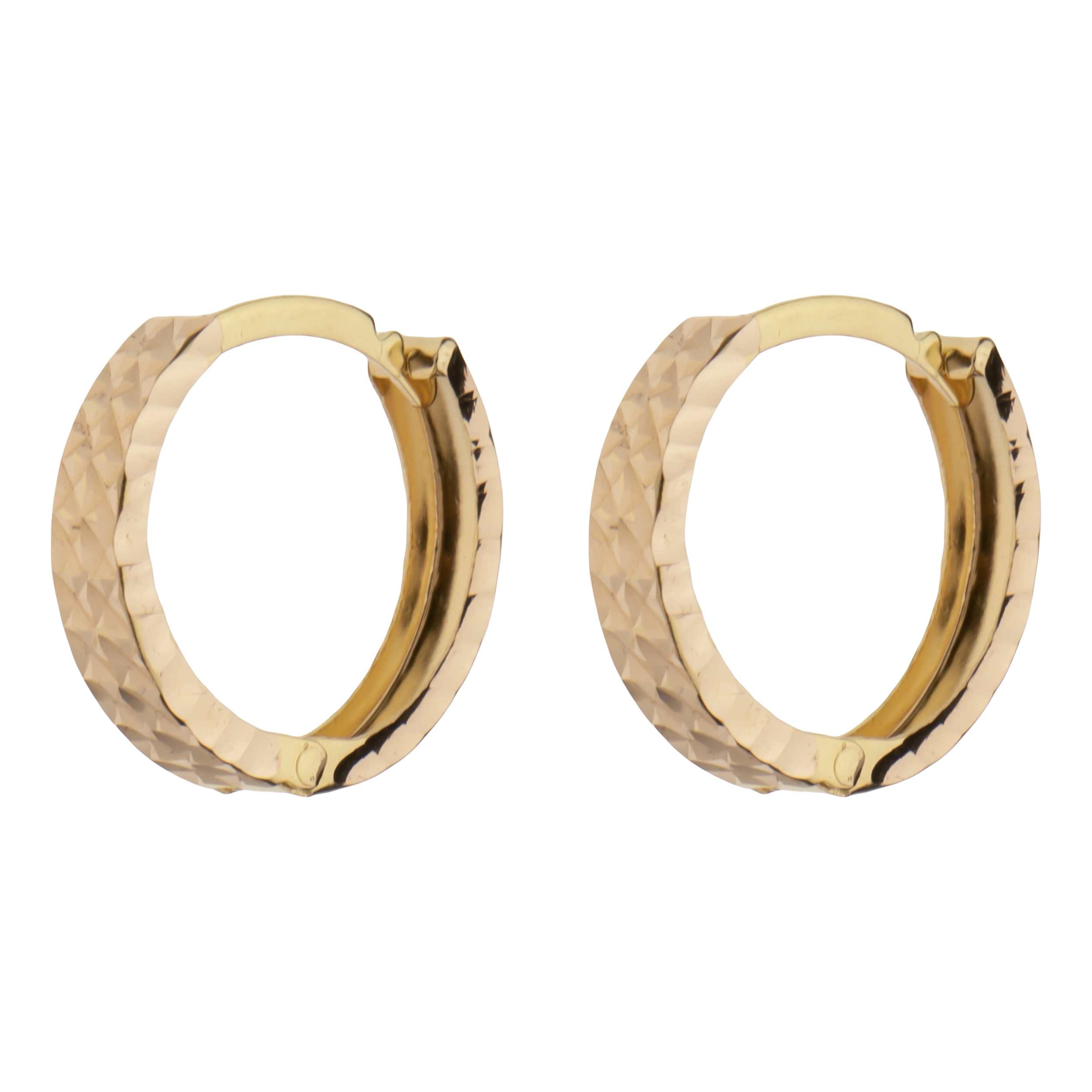 گوشواره حلقه‌ای طلا 18 عیار زنانه گلدم مدل E-3070028