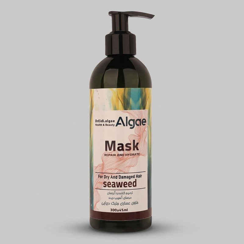 ماسک ترمیم کننده مو دکتر عیدی آلگا مدل Seaweed مناسب برای موهای خشک و آسیب دیده حجم 300 میلی‌لیتر