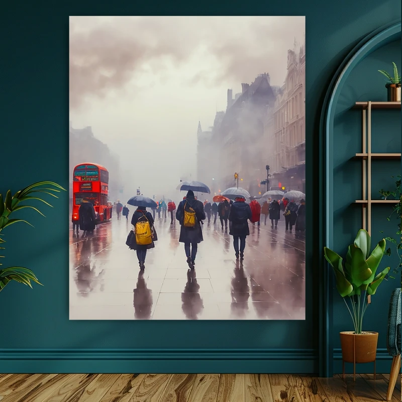  تابلو بوم طرح هوای مه آلود مدل پیاده روی کد GR949