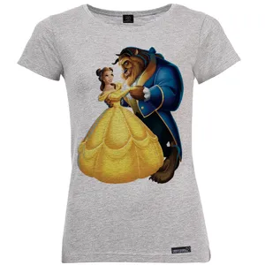 تی شرت آستین کوتاه زنانه 27 مدل Beauty and the Beast کد MH1413