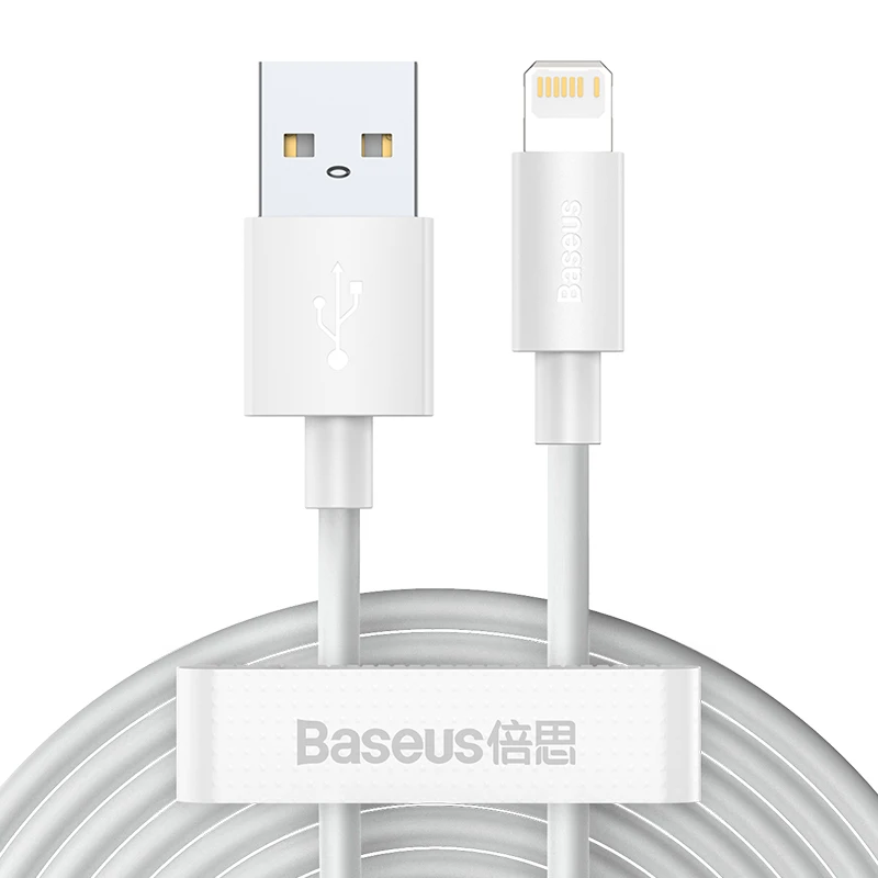 کابل USB به Lightning باسئوس مدل tzcamzj-02 طول 1.5 متر مجموعه 2 عددی