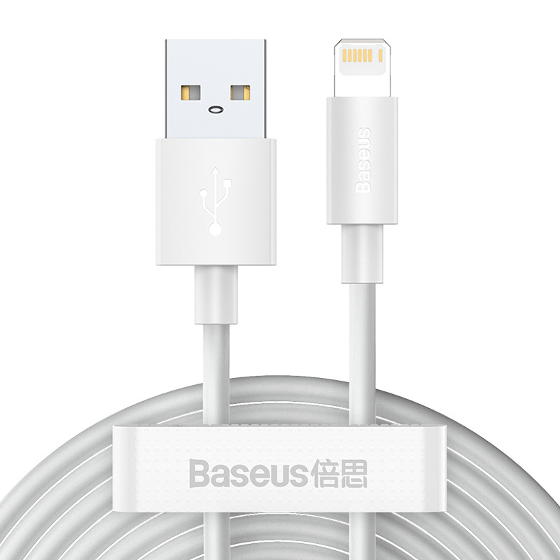 کابل USB به Lightning باسئوس مدل tzcamzj-02 طول 1.5 متر مجموعه 2 عددی