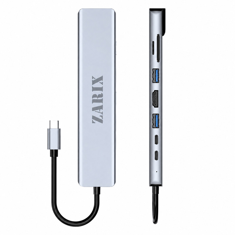 هاب ۸ پورت USB-C زاریکس مدل Z8 Plus 