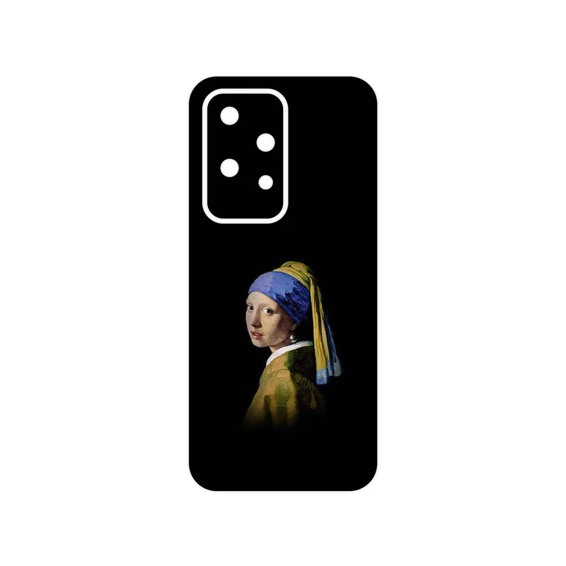 برچسب پوششی ماهوت مدل Girl with a Pearl Earring of Vermeer مناسب برای گوشی موبایل آنر 200 Lite
