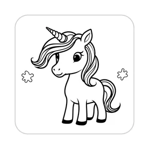 زیر لیوانی کاکتی طرح اسب تک شاخ و یونیکورن مدل mp29423