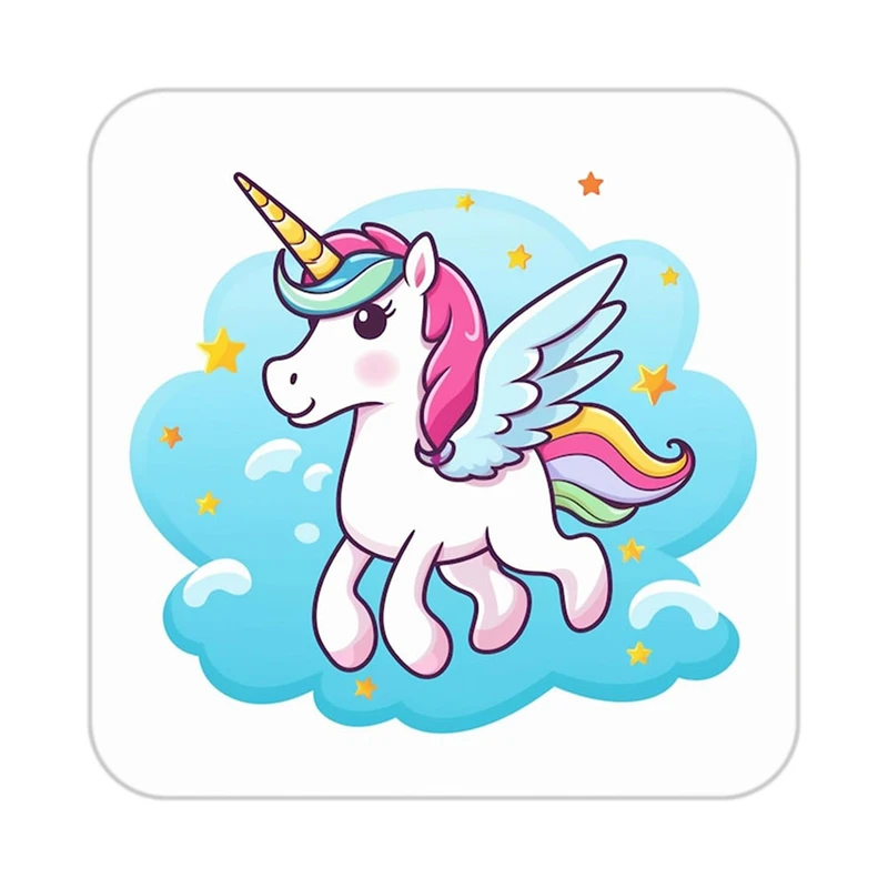 زیر لیوانی کاکتی طرح اسب تک شاخ و یونیکورن مدل mp30511