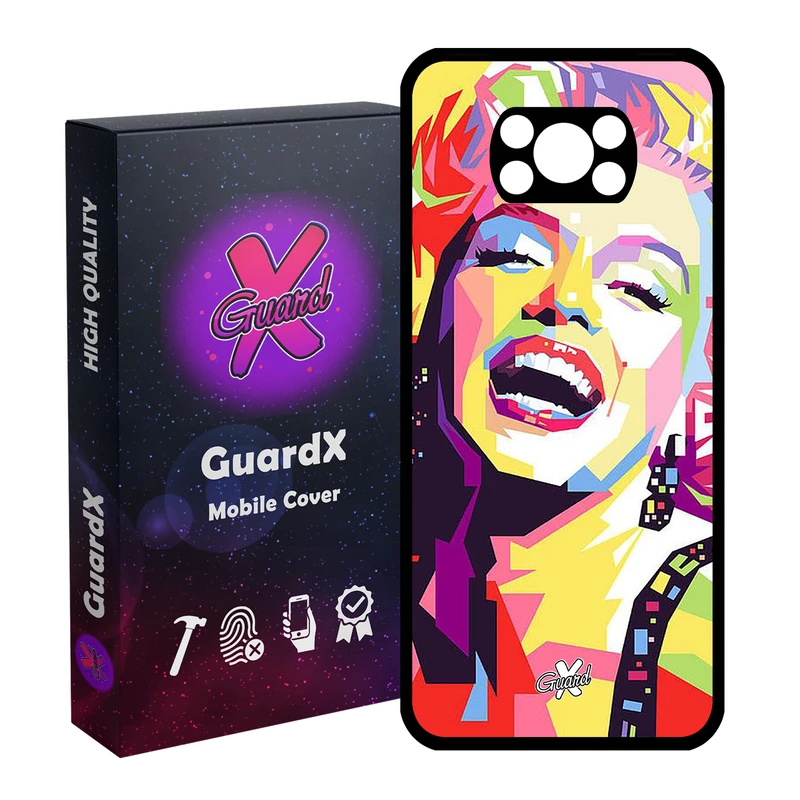 کاور گارد ایکس طرح Marilyn Monroe مدل Glass10273 مناسب برای گوشی موبایل شیائومی Poco X3 / Poco X3 NFC