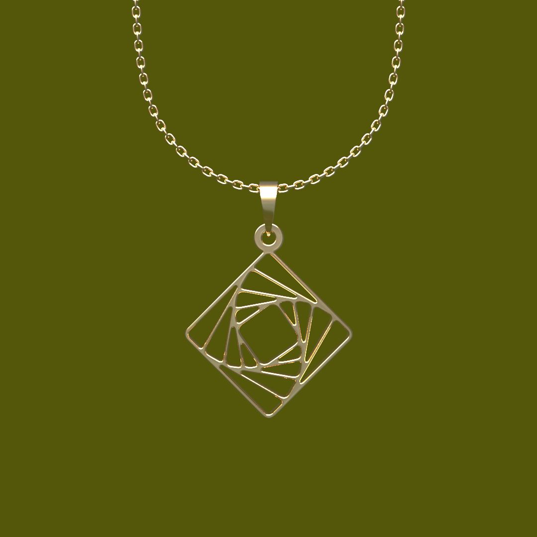 گردنبند طلا 18 عیار زنانه مدوپد مدل هندسی کد S2-1-1093 -  - 3