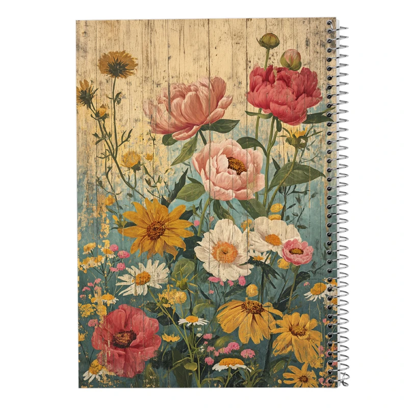 دفتر شطرنجی 50 برگ مدوپد مدل گل کد DF13356