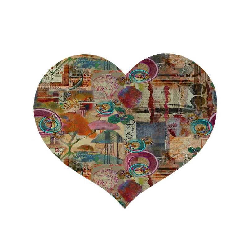 پادری مدل قلب طرح کلاسیک کد 5234 سایز 90x90 سانتی متر