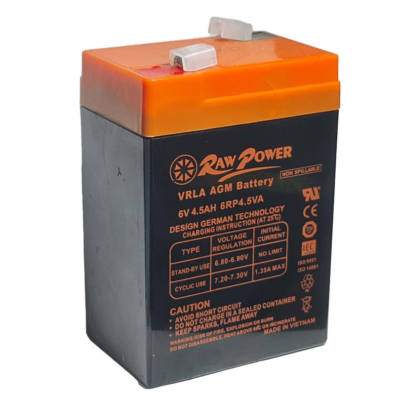 باتری سیلد اسید 6 ولت 4.5 آمپر ساعت راو پاور مدل KSRE-2022 باتری سیلد اسید 6 ولت 4.5 آمپر ساعت راو پاور مدل KSRE-2022