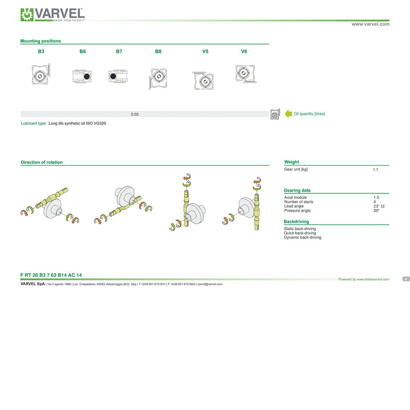 گيربکس وارول مدل تيپ28 کد FRT-I=80-9 گيربکس وارول مدل تيپ28 کد FRT-I=80-9