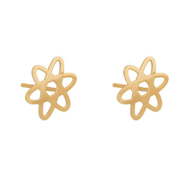 گوشواره طلا 18 عیار زنانه عدنان مدل گل D65