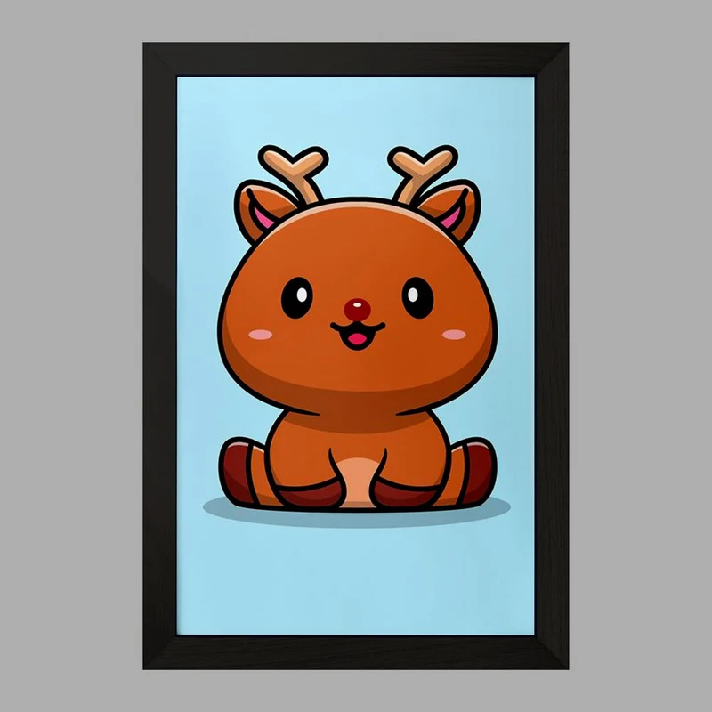 تابلو خندالو مدل حیوانات بامزه گوزن کد 29633