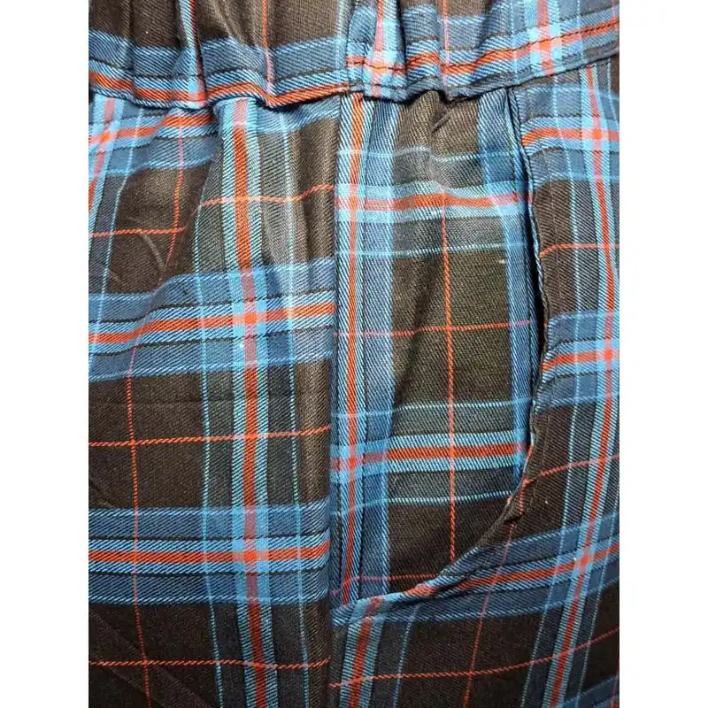 دامن نیم کلوش زنانه مدل چهارخانه  رنگ سرمه‌ای