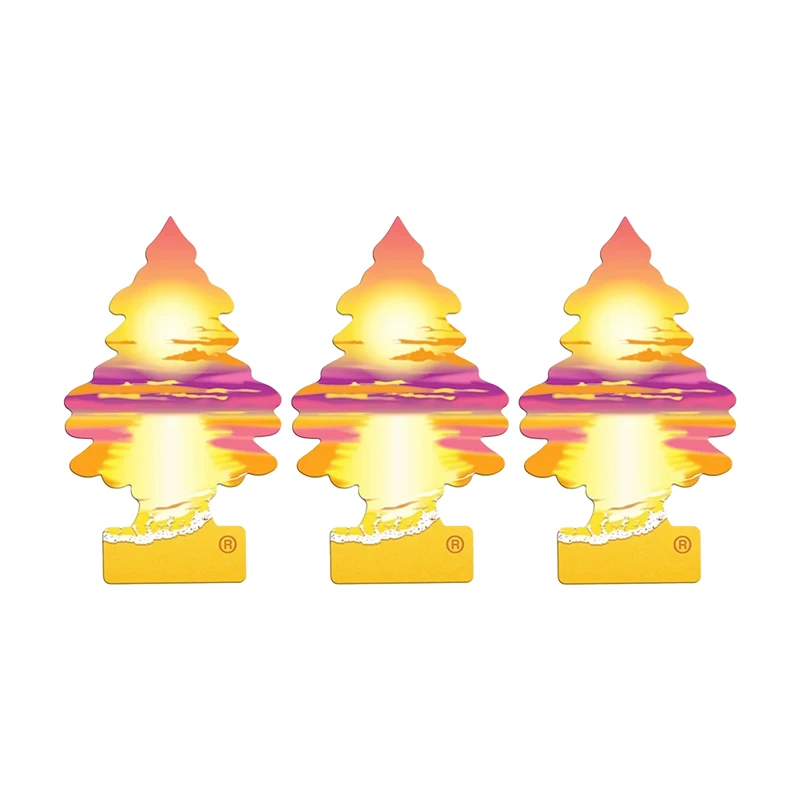 خوشبوکننده خودرو لیتل تریس مدل Trees رایحه Sunset Brach بسته 3 عددی