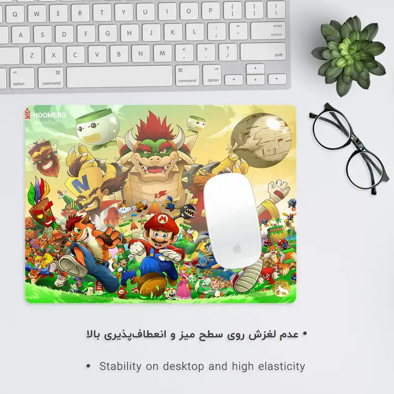 ماوس پد هومرو مدل A3947 طرح کراش باندیکوت