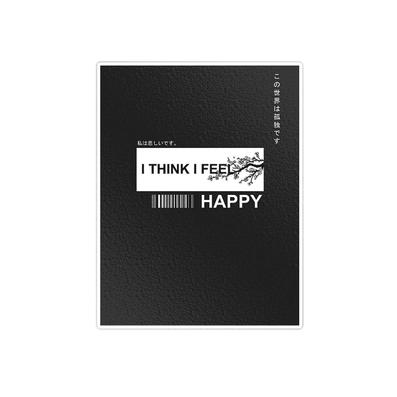   استیکر لپ تاپ ویندی دیزاین طرح happy مدل vindi909