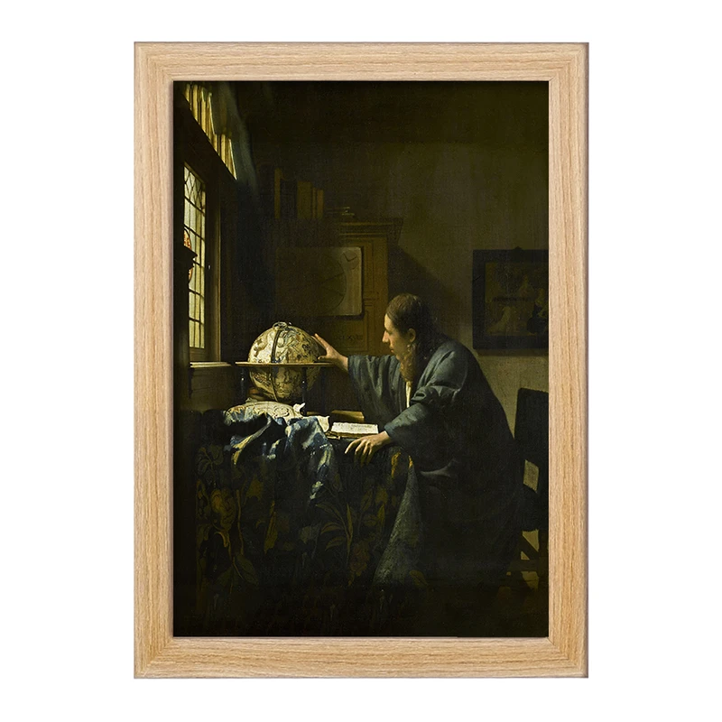 تابلو خندالو مدل نقاشی ستاره شناس اثر یوهانس فرمیر کد F12428