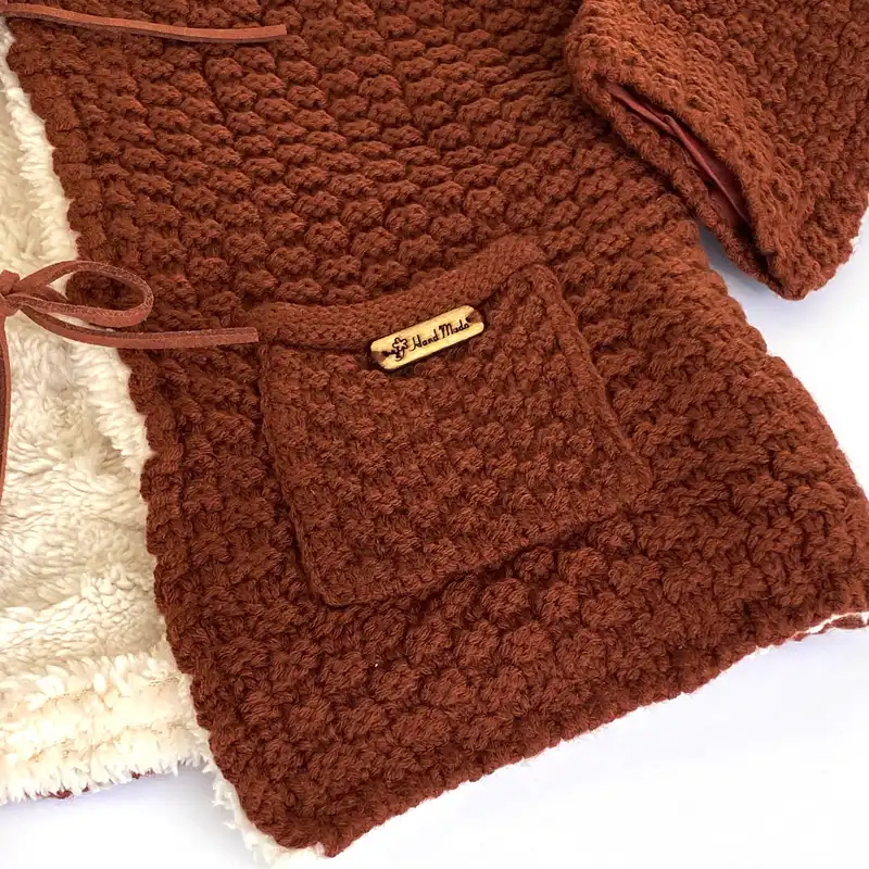 ژاکت دخترانه مدل بافت تدی