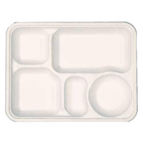 ظرف یکبار مصرف سوگاس مدل سلف پنج خونه بسته 6 عددی