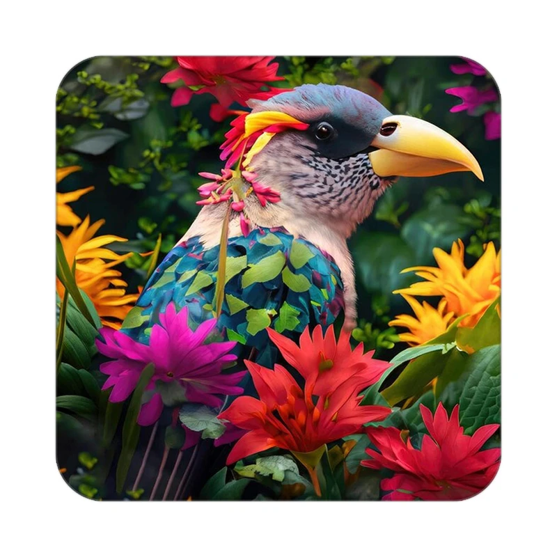 زیر لیوانی کاکتی طرح حیوانات رنگی مدل mp25836