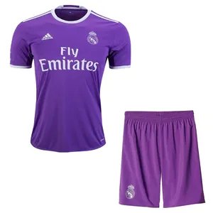 ست تی شرت و شلوارک ورزشی مردانه مدل رئال مادرید کد Away 2017