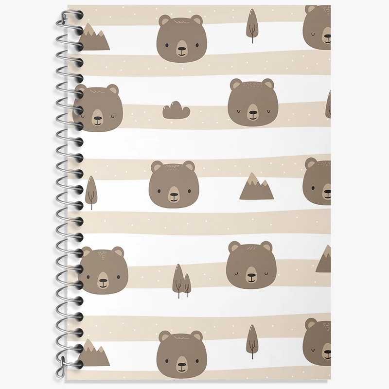 دفتر لغت 50 برگ خندالو طرح خرس قهوه ایی کد N384