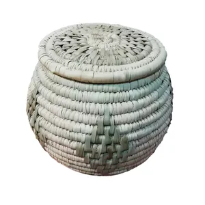سطل برنج حصیری طرح خمره ای مدل s3