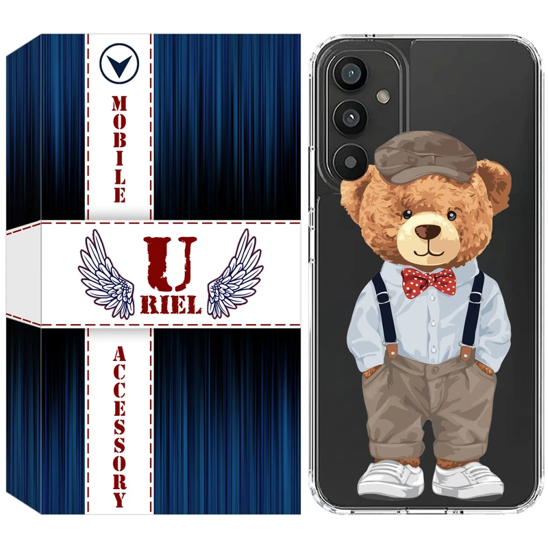 کاور یوریل قاب مدل Clear کد 41 طرح تدی مناسب برای گوشی موبایل سامسونگ Galaxy A14 5G / A14 4G