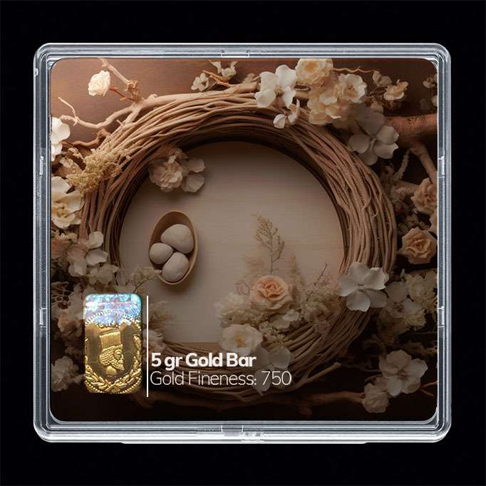 شمش طلا 18 عیار مدوپد مدل لانه پرنده کد SG10218 شمش طلا 18 عیار مدوپد مدل لانه پرنده کد SG10218