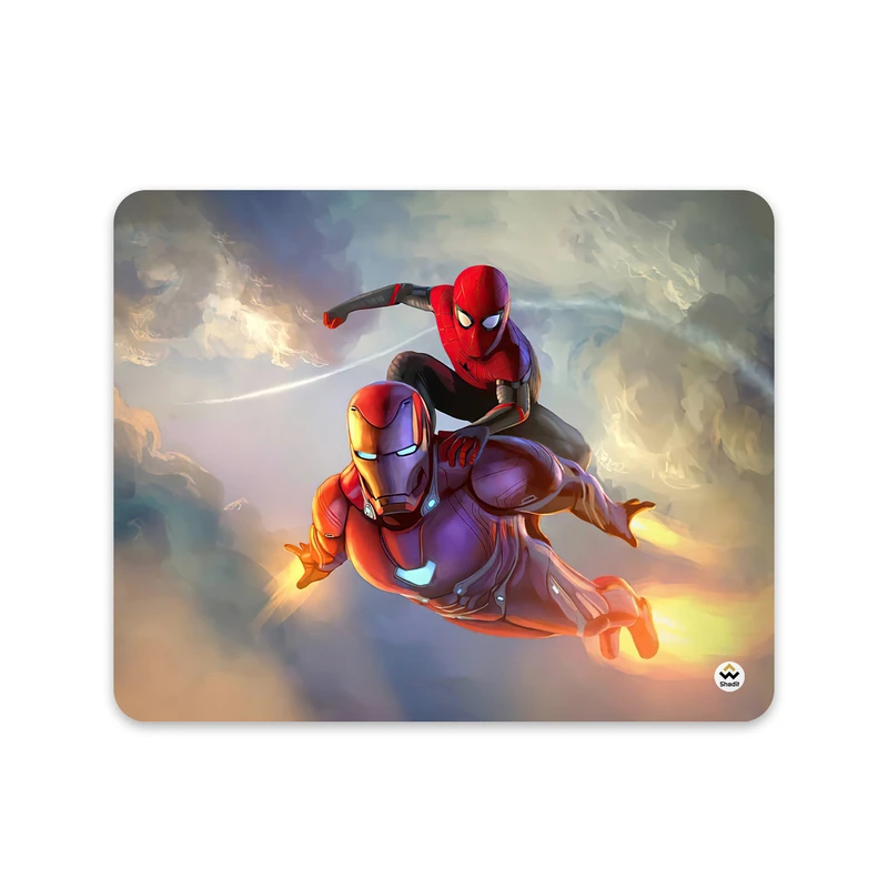 ماوس پد شادیت مدل Iron Man و Spider-Man کد556 سایز 24*19 سانتی متر