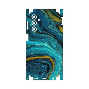 MAHOOT Turquoise marblewith golden streaks-FullSkin Cover Sticker for Samsung Galaxy M34 5G