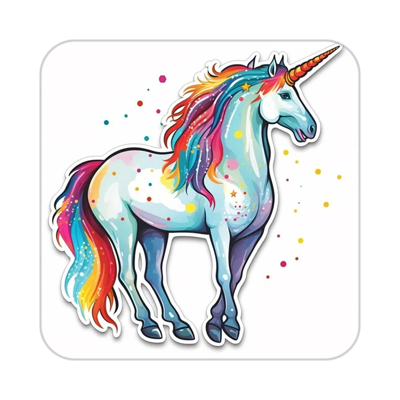 زیر لیوانی کاکتی طرح اسب تک شاخ و یونیکورن مدل mp30111