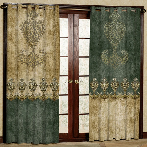 پرده پانچی مدل مخمل کد 6285 سایز 280x140 سانتی متر